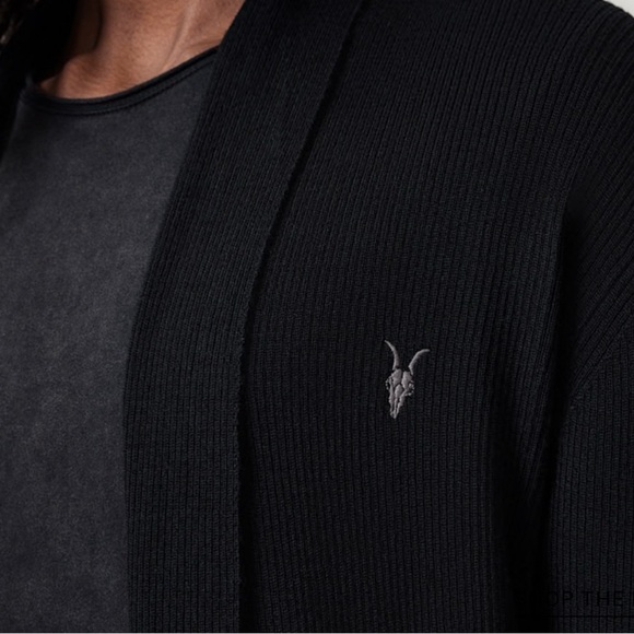 All Saints Black Merino Wool Sweater size Large - Picture 3 of 12